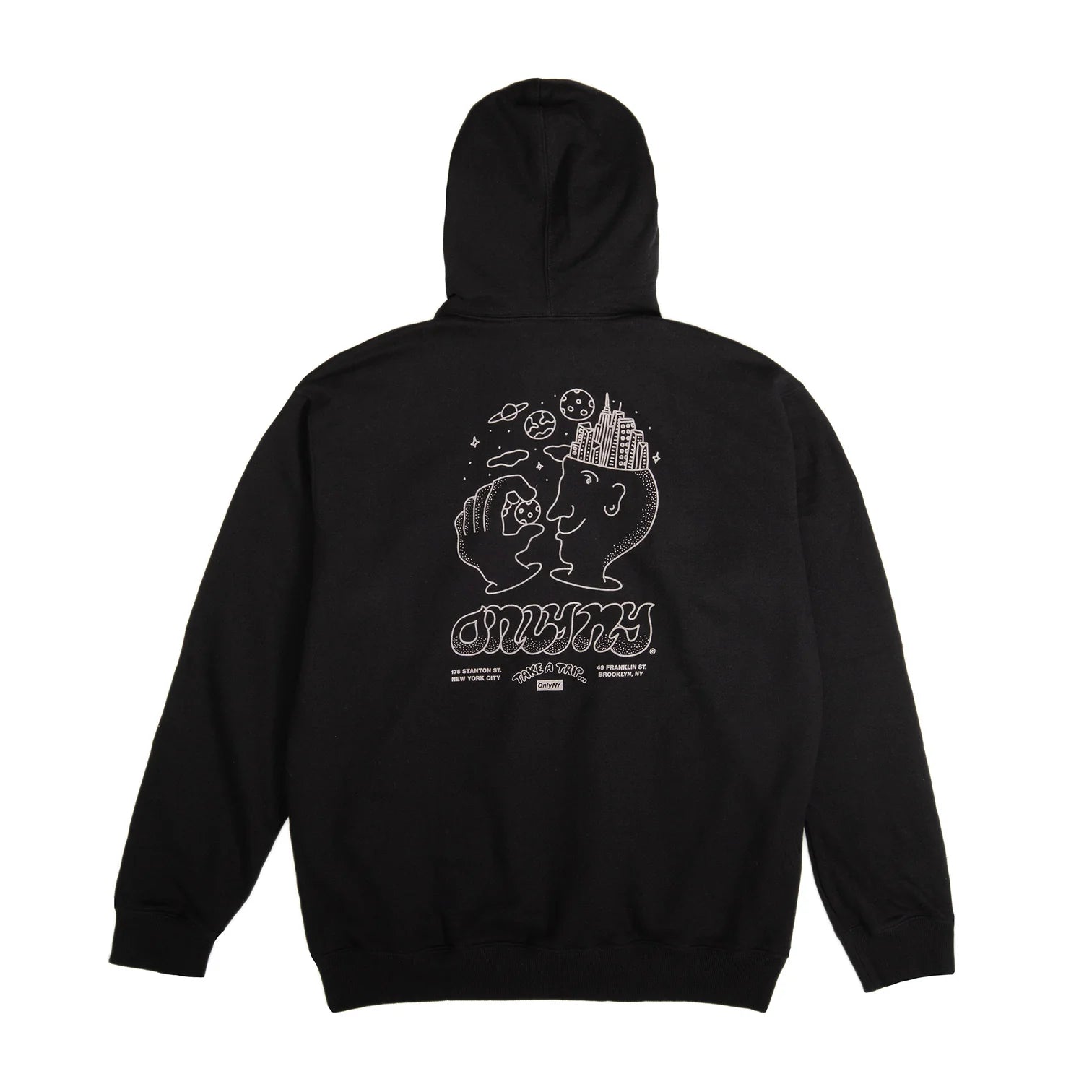 Only NY Astral Traveling Zip Up Hoodie - Black – The Village