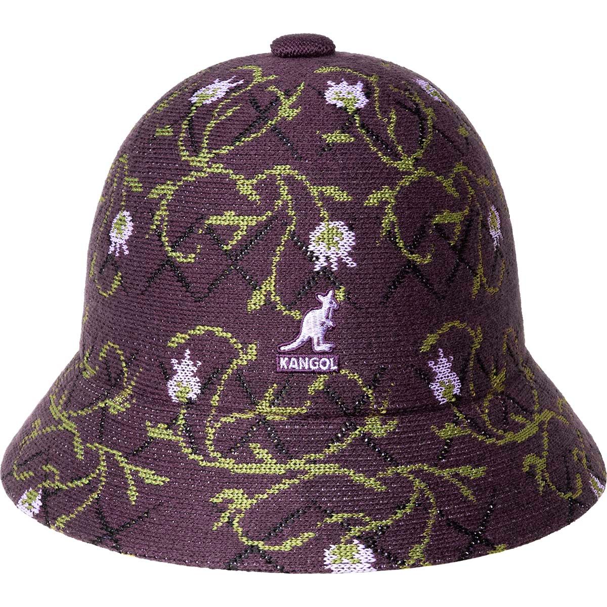 Kangol Tapestry Casual Hat Deep Plum Floral The Village Soccer Shop