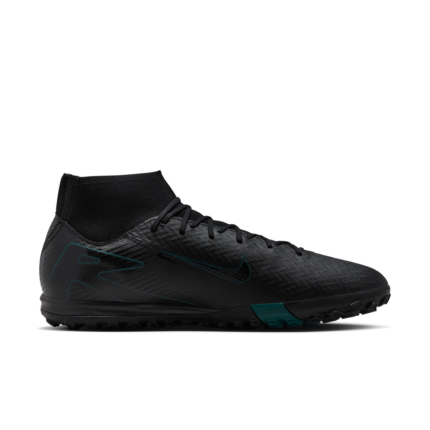 Nike Mercurial Superfly 10 Academy TF Turf Soccer Shoes - Black/Deep Jungle