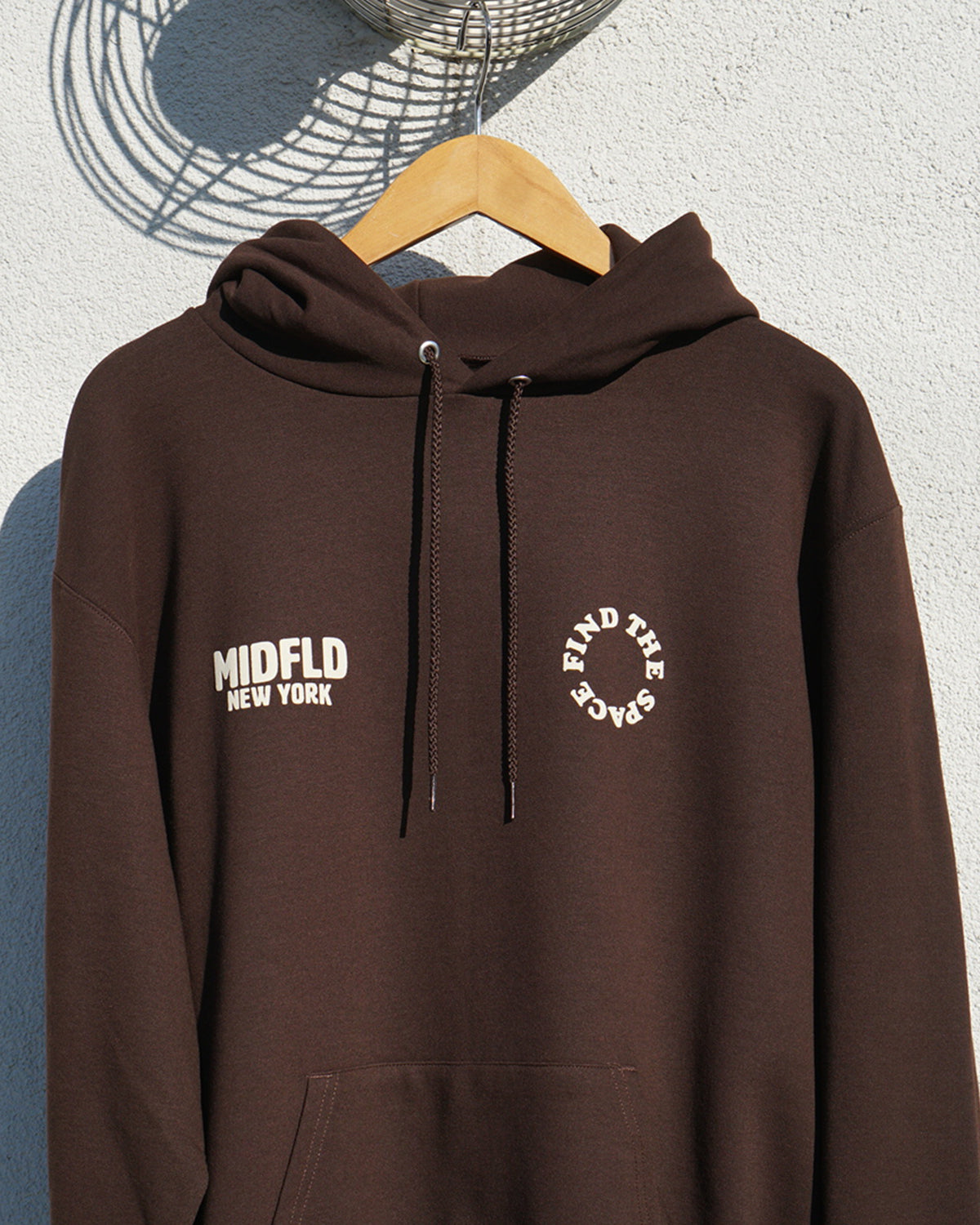 MIDFLD Champion Find the Space Double Logo Hoodie Chocolate Brown