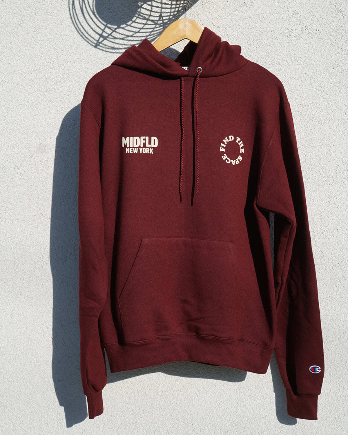 MIDFLD Champion™ Find the Space Double Logo Hoodie - Maroon