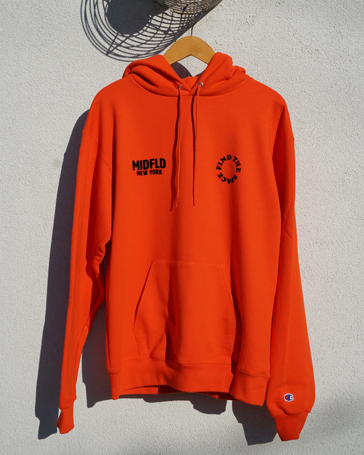 MIDFLD Champion™ Find the Space Double Logo Hoodie - Orange