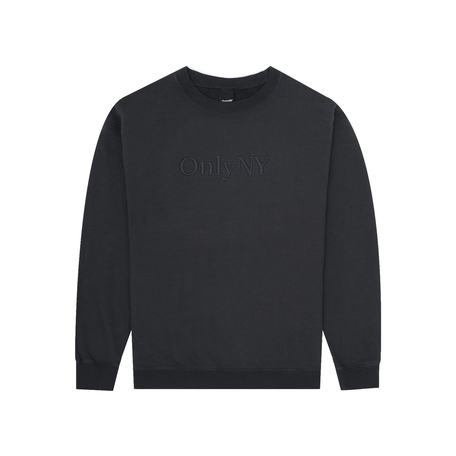 Only NY Embroidered Lodge Logo Crewneck - Vintage Black