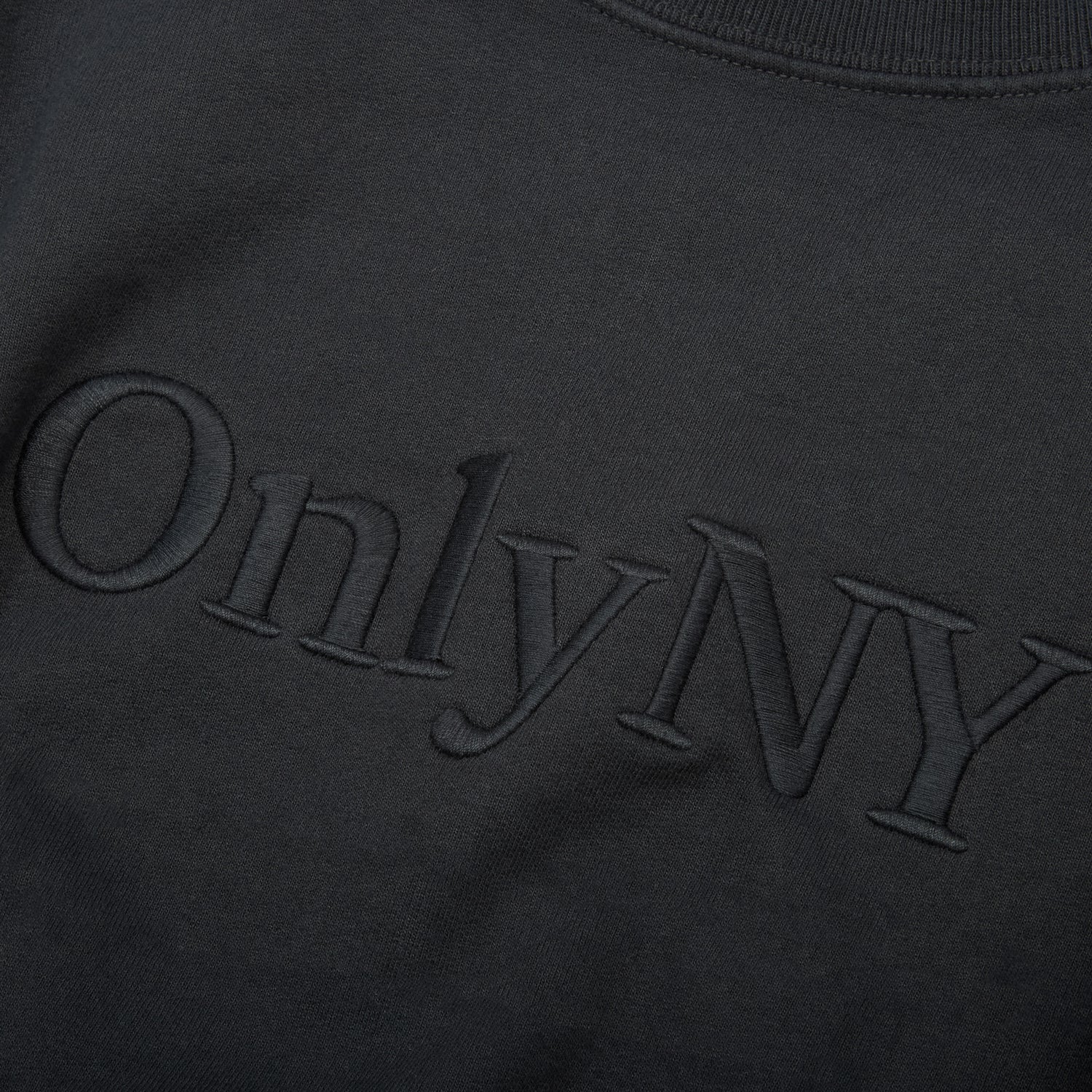 Only NY Embroidered Lodge Logo Crewneck - Vintage Black