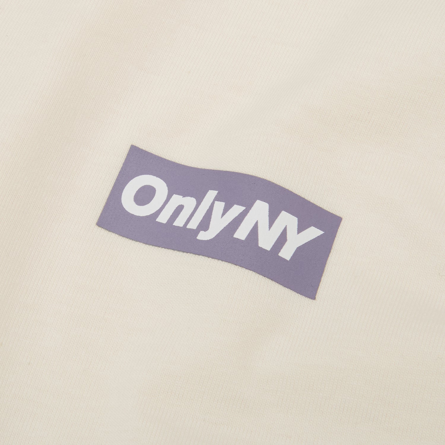 Only NY Block Logo Long Sleeve T-Shirt - Natural/Dusty Purple